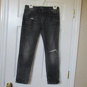 Vigoss jeans The Thompson Tomboy 27 black distressed Low rise skinny jeans